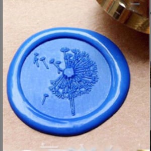 Timbro sigillo di cera di dente di leone/Timbro sigillo di cera floreale/Kit di sigillatura di cera regalo di compleanno/Timbro di cera personalizzato/Sigillatura di timbri di cera per matrimoni