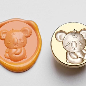 3D Mini Koala cera sigillo timbro / Koala cera sigillante kit / Timbro di sigillatura cera animale