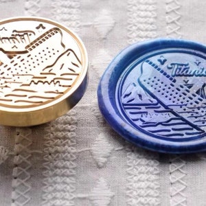 Timbro con sigillo di cera per nave multilivello, kit di sigillo di cera per nave, kit di sigillo di cera per barca a vela, sigillo di timbri in cera per buste regalo di compleanno