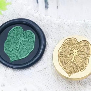 Timbro di ceralacca con foglia di Monstera smerigliata/Kit di sigillatura con ceralacca a forma di foglia di tartaruga/Kit di sigillatura con ceralacca per piante
