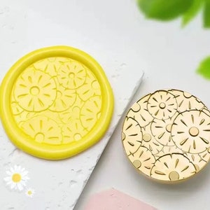 Timbro con sigillo di cera multilivello al limone/Timbro con sigillo di cera alla frutta/Timbro con sigillo di cera al frutto di limone