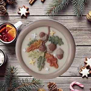 Acorn & Leaf Wax Seal Stamp: Christmas Gift wax  Sealing Kit