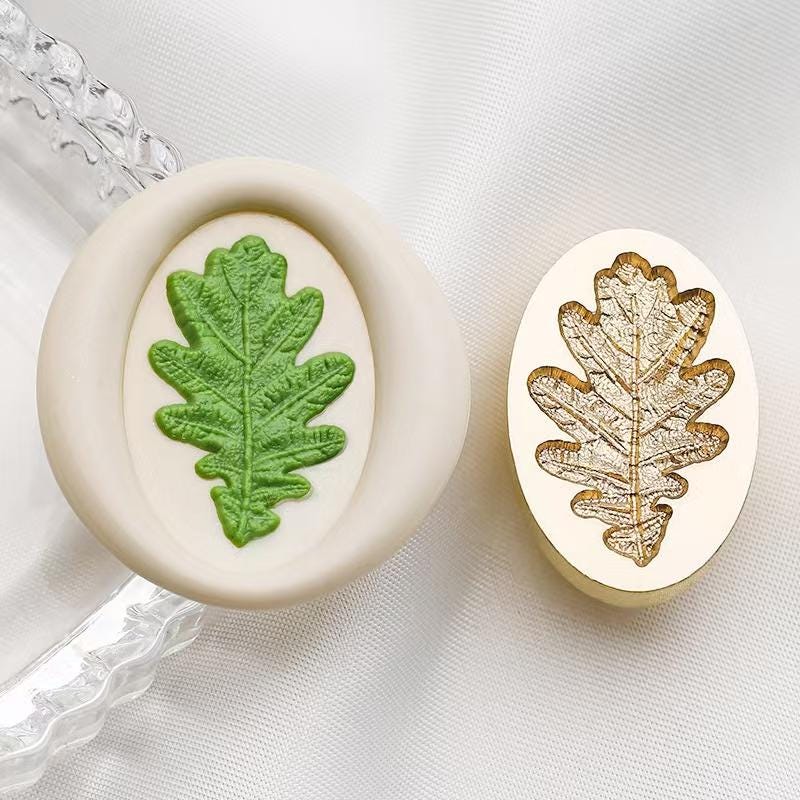 3D Oak Leaf Wax Seal Stamp: Birthday Gift Sealing Kit