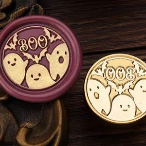 Timbro sigillo di cera fantasma/kit sigillante cera pipistrello/timbro sigillo buste regalo di Halloween