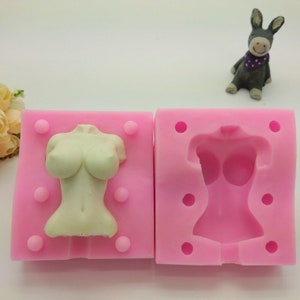 Silikonform weiblicher Torso: Kuchen, Seife, Hochzeitsrose (7.6 x 7 cm)