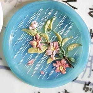 Timbro di ceralacca 3D con mela asiatica/Kit di sigillatura in ceralacca con pioggia e mela asiatica/Timbro di ceralacca con begonnia/Kit di sigillatura per buste di confezioni regalo di compleanno