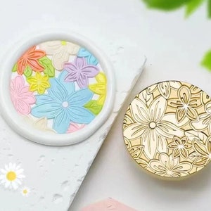 Timbro sigillo di cera multilivello del mughetto/kit sigillo di cera fiori di giglio/kit timbro sigillo buste regalo di compleanno