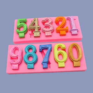Number 0-9 Silicone Mold: Cake, Soap, Resin, Baking