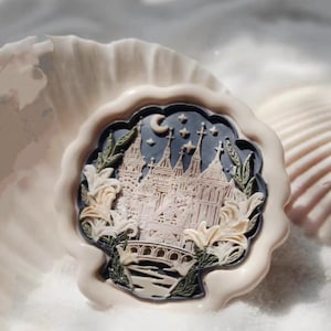 Timbro sigillo in ceralacca 3D a forma di castello/Kit sigillo in ceralacca a forma di conchiglia/Timbro sigillo in ceralacca a forma di castello/Timbro sigillo in ceralacca per buste regalo di compleanno