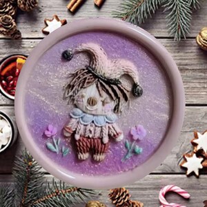 Sello de cera de payaso garabateado en 3D: regalo de cumpleaños del Joker. Kit de sellado de cera.