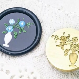 Timbro sigillo di cera 3D Gardenia/Kit sigillo di cera Gardenia in vaso/Sigillatura timbro di cera fiore Gardenia/Kit timbro sigillo buste regalo di nozze personalizzate
