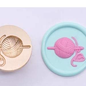 3D Woolen Yarn wax seal stamp / Kit di sigillatura a cera Wool and Love Heart / Kit di sigillatura a cera di woolen Yarn