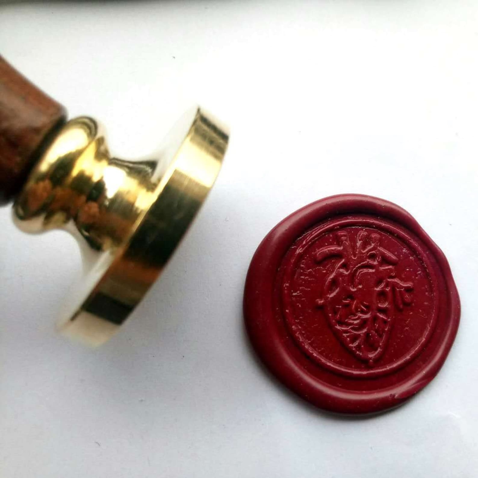 Anatomical Heart wax seal stamp/heart wax seal stamp/love | Etsy