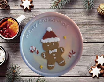Gingerbread Man with Hat  Wax Seal Stamp: Merry Christmas Invitation Sealing Kit (25mm)
