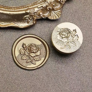 Timbro di ceralacca 3D con peonia in pizzo/Kit di sigillatura in ceralacca con peonia/Kit di sigillatura in ceralacca per regali di compleanno/Timbro di ceralacca con fiori per matrimonio