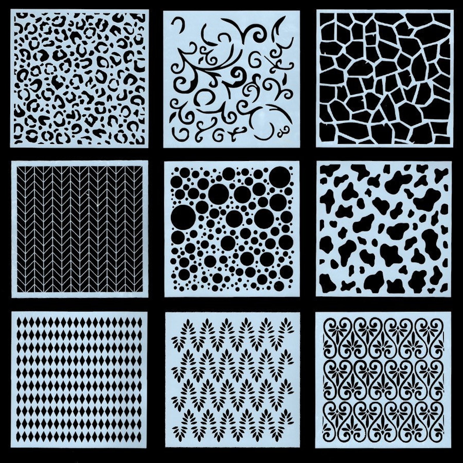 Geometric figure stencil /Circle stencils/line Etsy