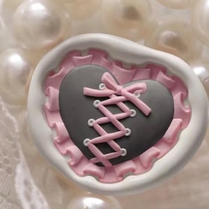 Timbro sigillo in cera per cuscino 3D/Kit sigillo in cera per cuscino dolce cuore/Kit sigillo in cera per busta per cuscino/Kit sigillo in cera per regalo di compleanno