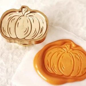 Timbro sigillo di cera di zucca/kit di sigillatura di cera di zucca carino/kit sigillo di cera regalo di Halloween, timbro sigillo di cera personalizzato/set di scatole di timbri di cera per matrimoni