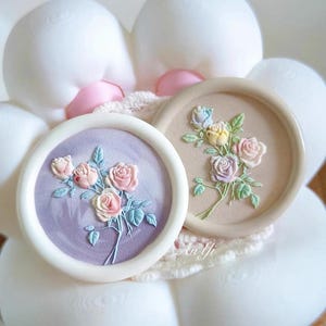 Timbro di ceralacca 3D Cappuccino Rose/Kit di sigilli di ceralacca Bouquet di rose/Kit di sigilli di ceralacca Rose/Timbro di ceralacca per buste da matrimonio