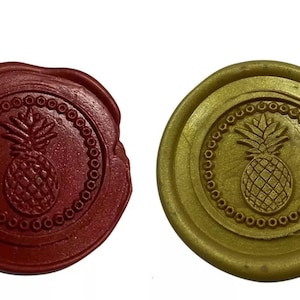 Timbro sigillo di cera ananas/Kit sigillo cera frutta ananas/Kit sigillo cera regalo di compleanno