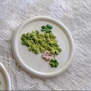 3D Kleeblätter Wachssiegel Stempel/Shamrocks Wachssiegel Kit/Pflanzen Kleeblatt Wachssiegel Stempel/Lucky Shamrock Wachssiegel Stempel