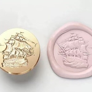 Timbro di ceralacca 3D per vela/Kit di sigillatura in cera per nave/Kit di sigillatura in cera per regalo di compleanno/Timbro di sigillatura in cera per buste di barca