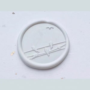 Timbro sigillo di cera uccelli nel ramo/kit di sigillo di cera corvi/timbro sigillo di cera per uccelli/kit di sigillo timbro di cera di nozze