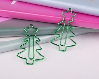 Pine tree Paper Clips ,Christmas Tree Metal Paper Clips ,Christmas gift Binder Clips ,Office supplies ,Stationery