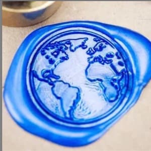 Timbro di ceralacca con mappa del mondo/Kit di sigillatura della ceralacca con mappa/Regalo di compleanno per il papà