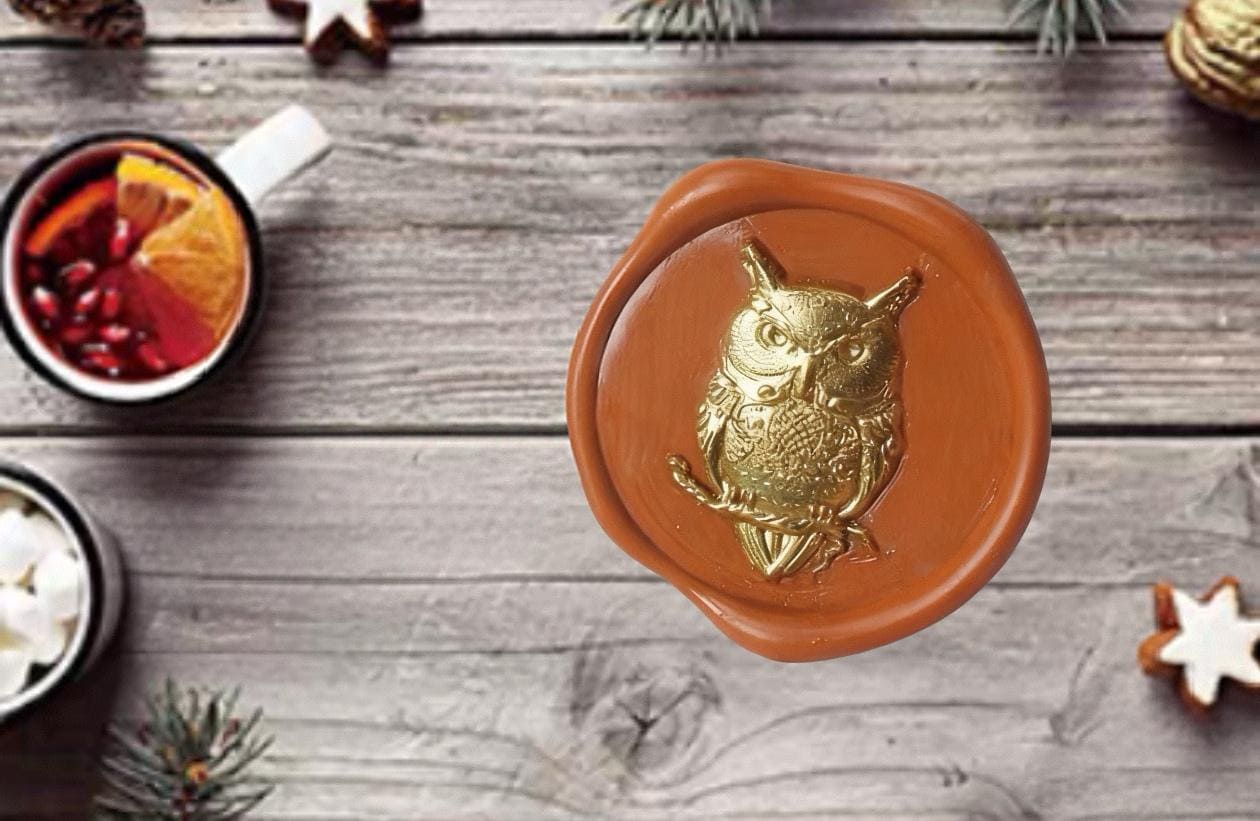 3D Owl Wax Seal Stamp: Birthday Gift, Envelope Seal Kit