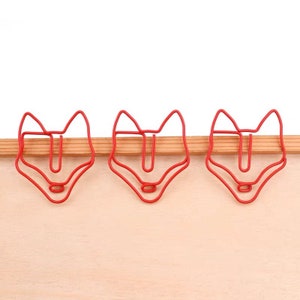 Fermacarte a forma di testa di volpe, fermacarte in metallo a forma di volpe carina / fermacarte a forma di volpe, forniture per ufficio, cancelleria