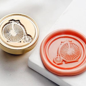 Timbro di ceralacca per bicicletta/Kit di sigillatura in cera per bicicletta/Kit di sigillatura in cera per regalo di compleanno/Timbro di ceralacca personalizzato