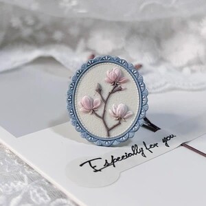 Timbro in ceralacca 3D "Magnolia smerigliata"/Kit di sigillatura in ceralacca con fiori di magnolia/Kit di sigillatura in ceralacca multilivello "Magnolia"/Timbro in cera per regalo di compleanno