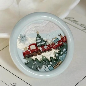 Kit de sellado de cera de tren de invierno/sello de cera de árbol de Navidad