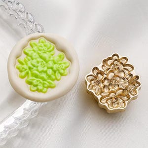 Timbro di ceralacca 3D per piante succulente/Kit di sigillatura in cera per piante succulente/Pianta succulenta carina/regalo di compleanno con timbro di ceralacca