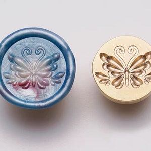 Timbro di ceralacca a forma di farfalla 3D/Bellissimo timbro di ceralacca a forma di farfalla/Kit di sigillatura in cera personalizzato/Set di timbri in ceralacca per matrimonio