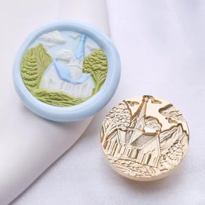 3D Dream House Wachssiegel-Stempel/Forest Home Wachssiegel-Set/Wolken und Vögel Wachssiegel-Set / Hochzeitsgeschenk Wachssiegelstempel