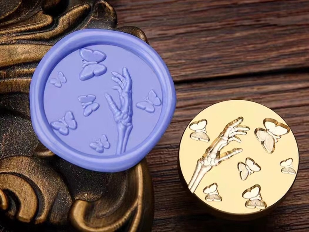 Butterfly Wax Seal Stamp/butterfly and Moon Wax Sealing Kit/birthday Gift  Envelopes Seal 
