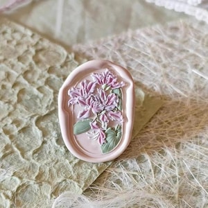 Timbro sigillo di cera 3D Bauhinia/kit sigillo di cera redbud cinese/timbro sigillo di cera fiore Bauhinia