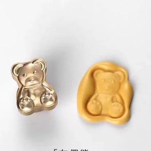 Timbro sigillo di cera orso 3D/timbro sigillo di cera bambola orso carino/kit sigillo di cera regalo di Natale/timbro sigillo di cera animale orso carino