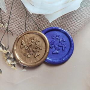 Timbro di ceralacca a forma di farfalla 3D/Kit di sigilli di ceralacca con bellissime farfalle/Timbro di ceralacca a forma di farfalle/Timbro di ceralacca personale/Set di timbri di ceralacca per matrimonio