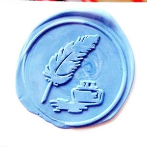 Timbro sigillo in ceralacca con penna a piuma/Timbro sigillo in ceralacca con penna/Kit sigillo in ceralacca con penna e inchiostro/Timbro in cera personalizzato/Set di timbri in cera per matrimonio