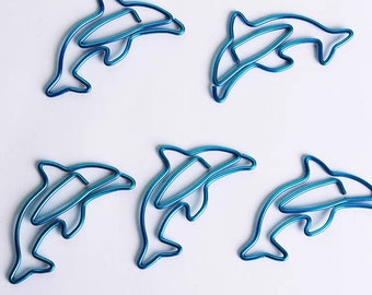 Blue Dolphin Metal Paper Clips, Stationery Supplies