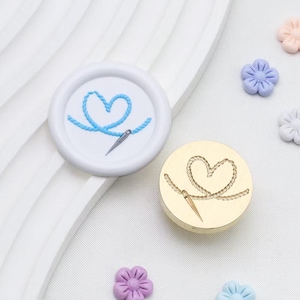 Needlework Wax Seal Stamp: 3D Knitted Thread Sealing Kit (25mm)