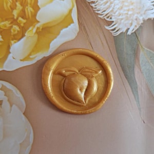 Timbro sigillo di cera 3D Peach/Kit sigillo di cera di frutta di pesca/Kit sigillo di cera personale