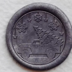 Timbro di ceralacca con albero di Natale e treno / Kit di sigillatura in cera con treno e pino / Kit di sigillatura in cera con fiocco di neve / Sigillo di cera con regalo di Natale