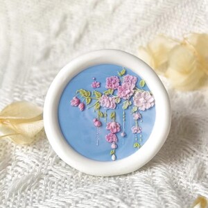 Timbro di ceralacca 3D "Mela asiatica"/Kit di sigillatura in cera "Fiore di melo selvatico"/Timbro di ceralacca "Begonia dopo la pioggia"/Kit di sigillatura in cera "Fiore"