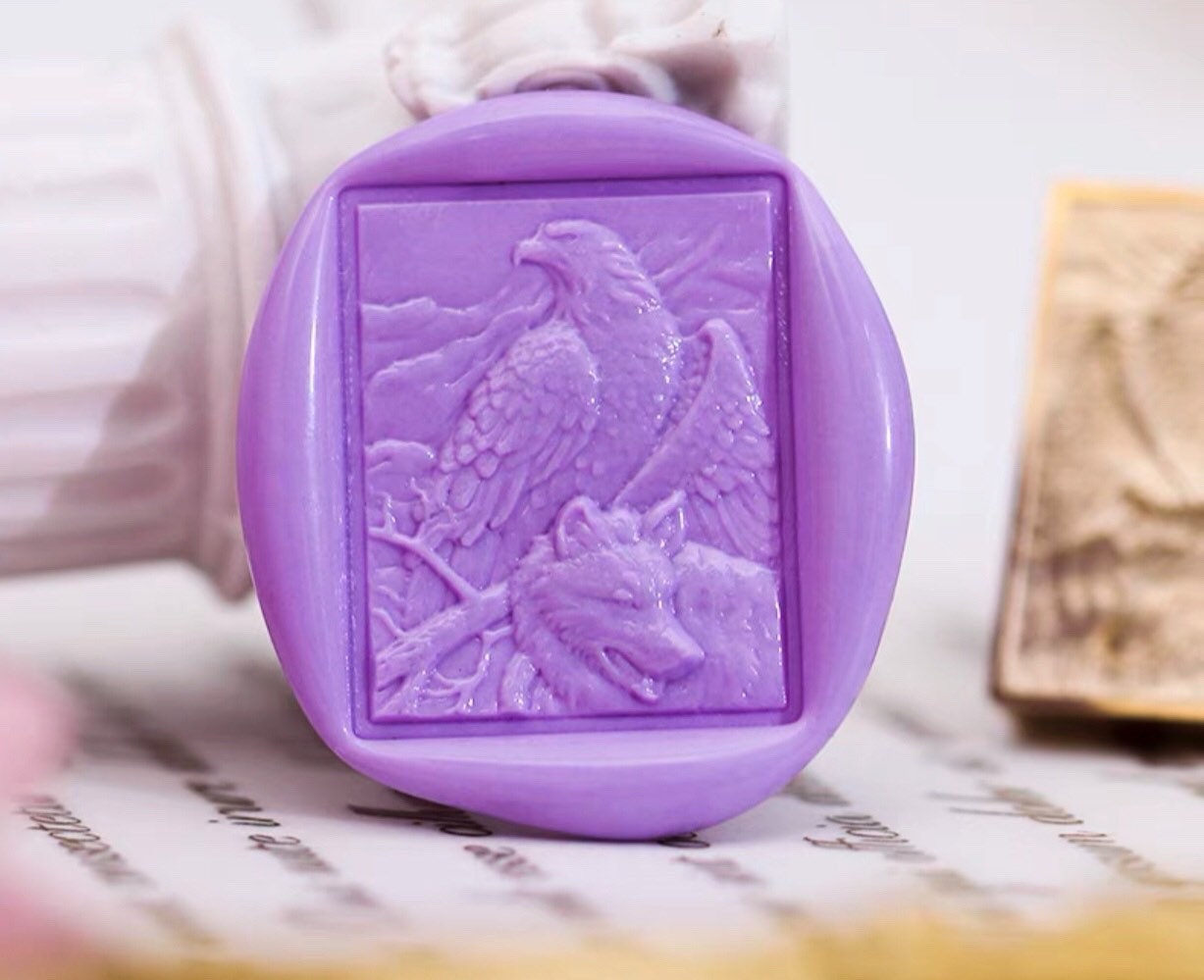 Wolf and Owl Wax Seal Stamp Kit, Wedding Invitation Sealing