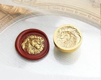 3D Lion Head Wax Seal Stamp: Birthday Gift Sealing Kit