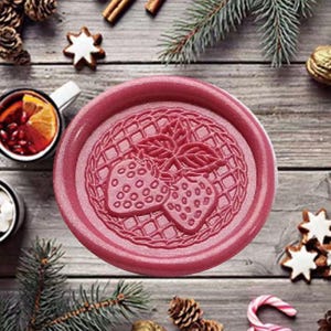 Double Strawberry Wax Seal Stamp: Fruit Sealing Kit